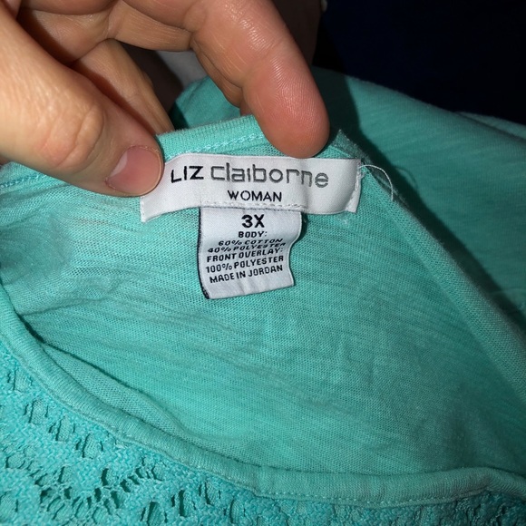 Liz Claiborne Teal Shirt - Picture 3 of 3